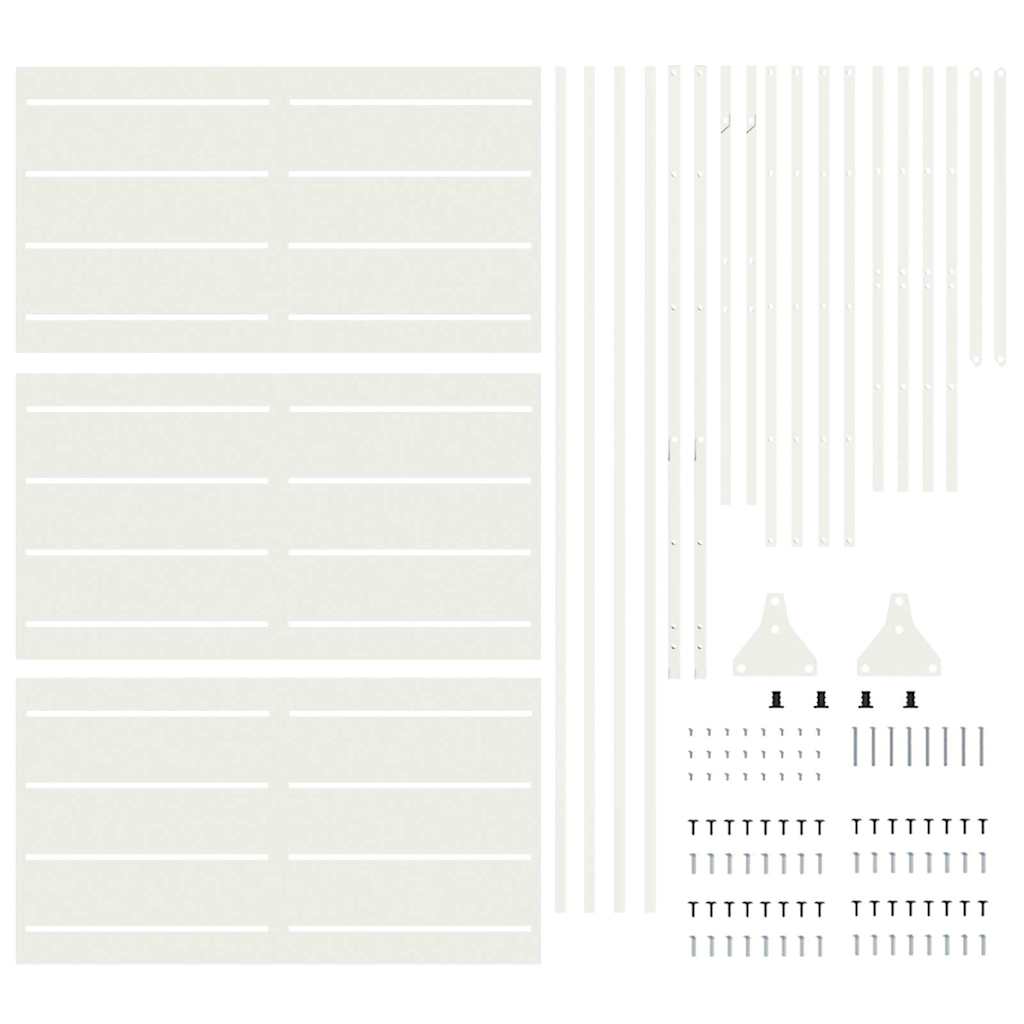 Privacy Screen 100 x 50 x 180 cm Steel White