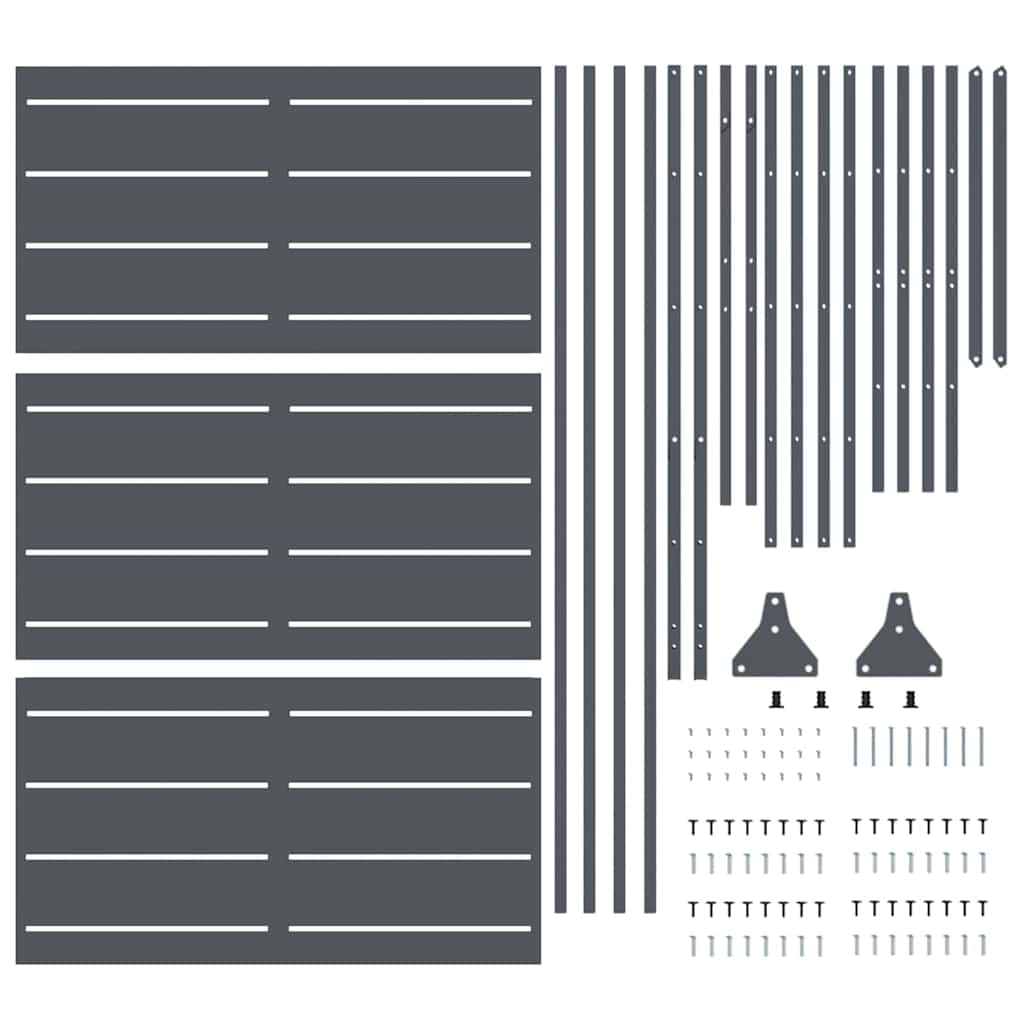 Privacy Screen 100 x 50 x 180 cm Steel Anthracite