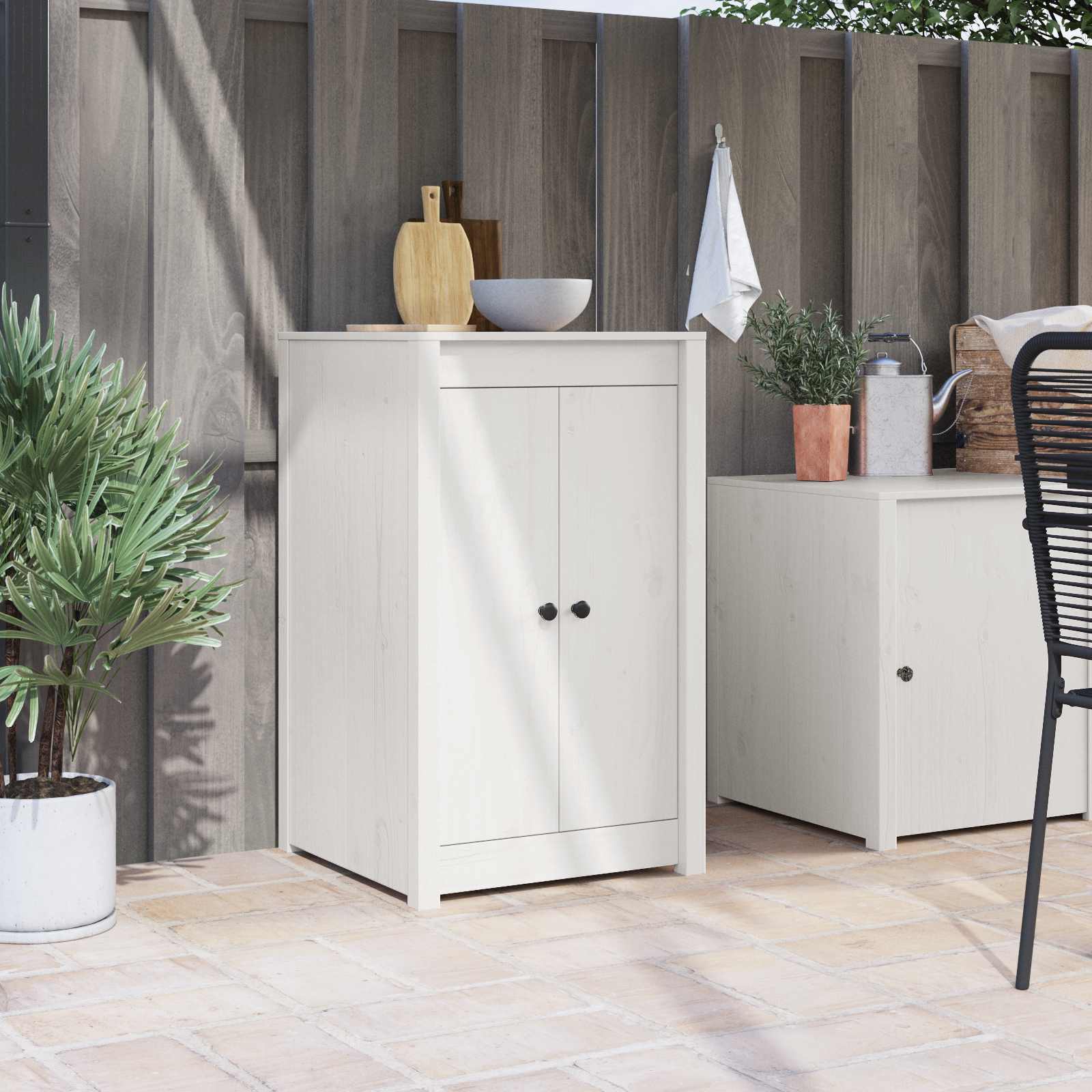 Kitchen Door MEPPEL White 50 x 9 x 82 cm Solid Pine wood