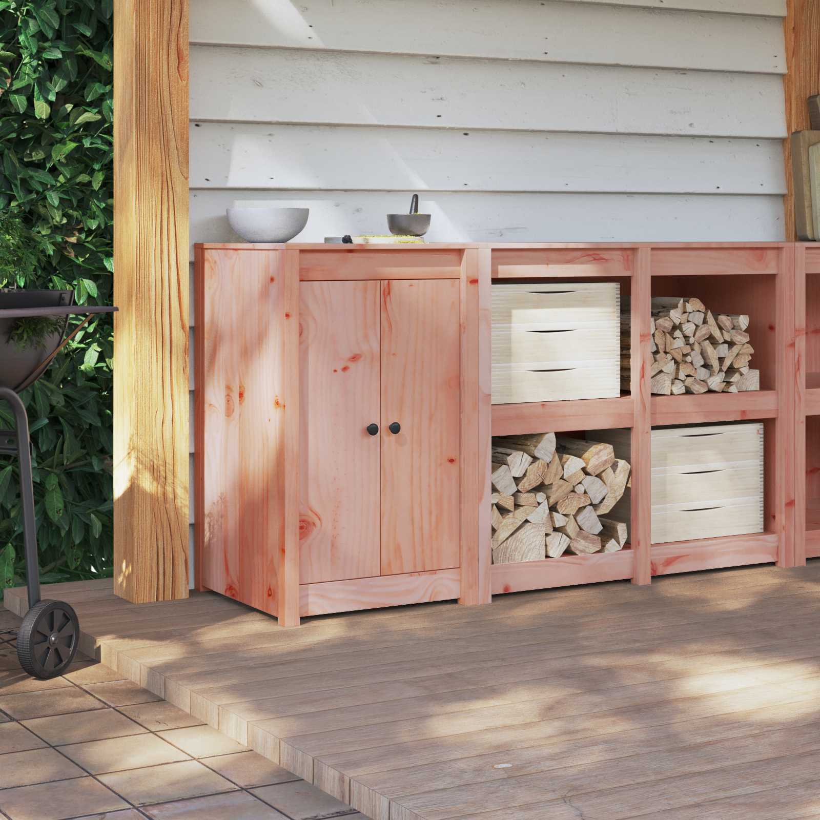 Kitchen Door MEPPEL Brown 50 x 9 x 82 cm Solid Douglas Fir wood