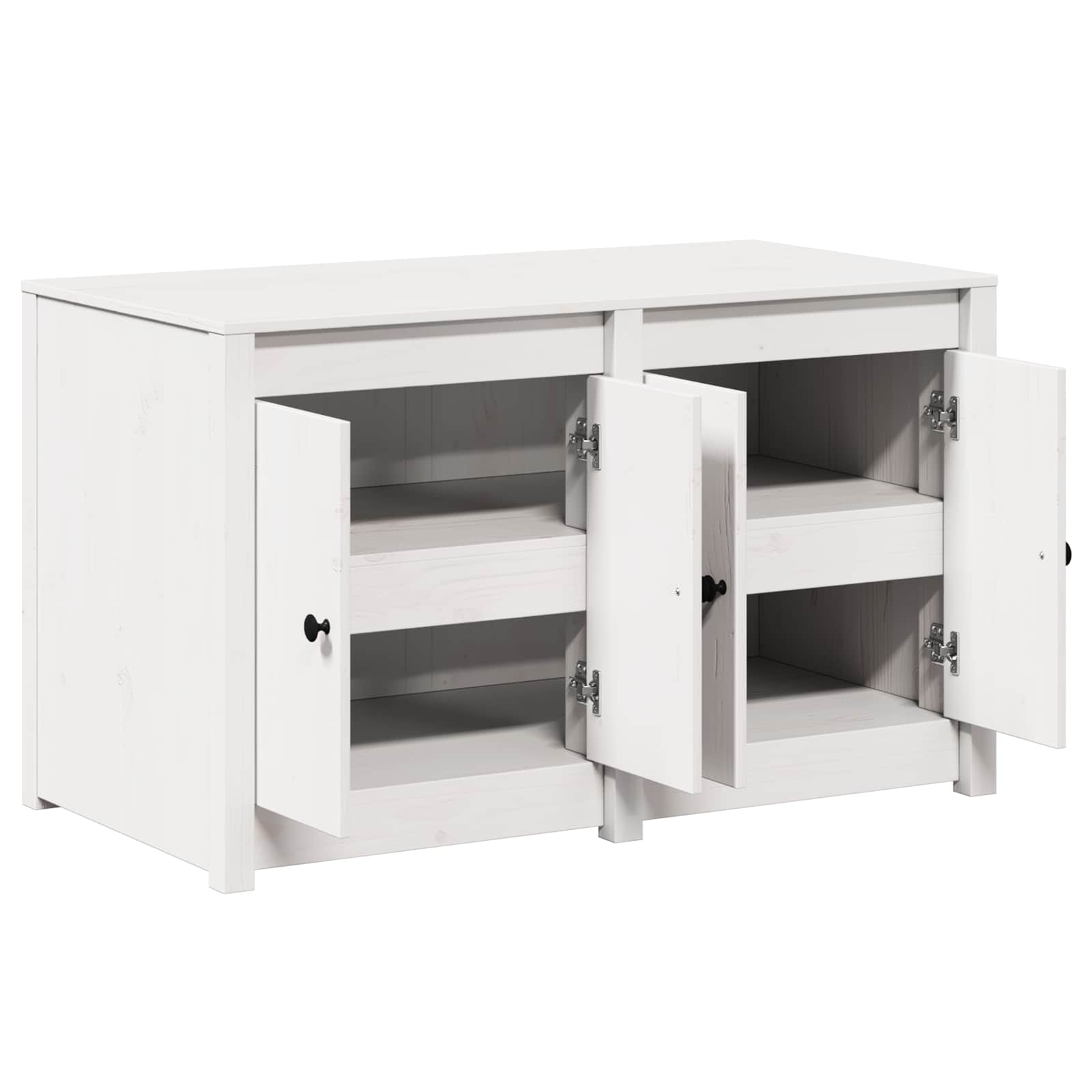 Kitchen Cabinet MEPPEL White 106 x 55 x 64 cm Solid Pine wood