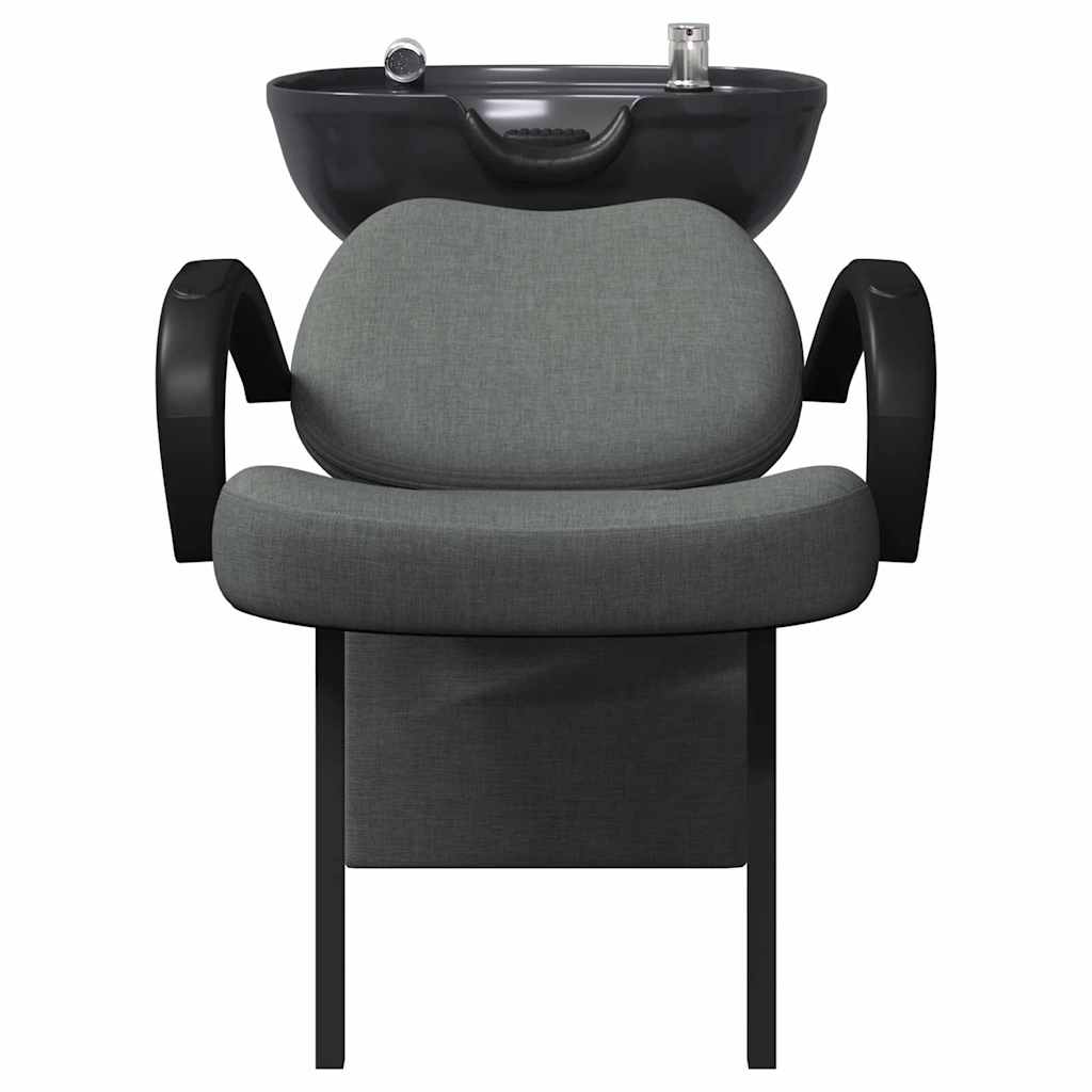 Shampoo Chair Dark Grey and Black 136 x 60 x 92 cm Plastic