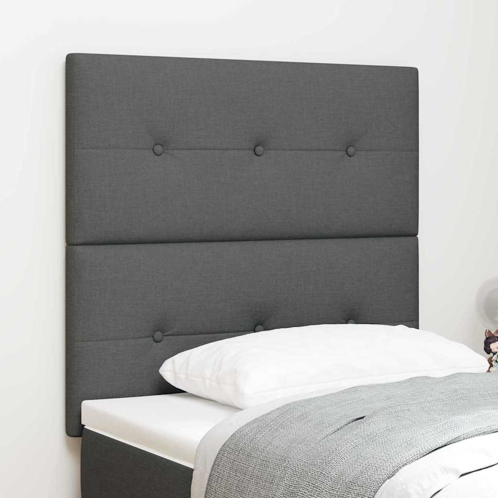 Height-Adjustable Headboard Dark Grey 80 cm Fabric