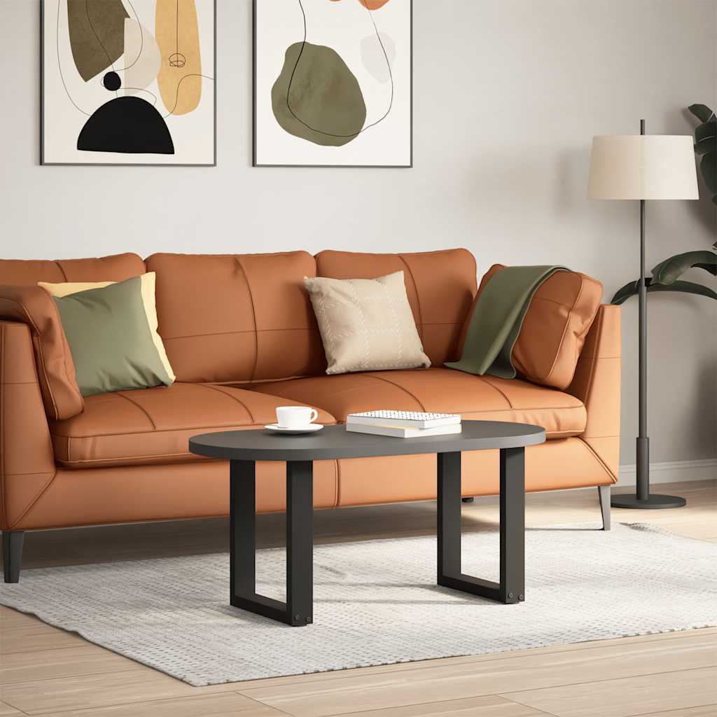 Coffee Table Legs U-Shaped 2 pcs Black 28x(42-43) cm Steel