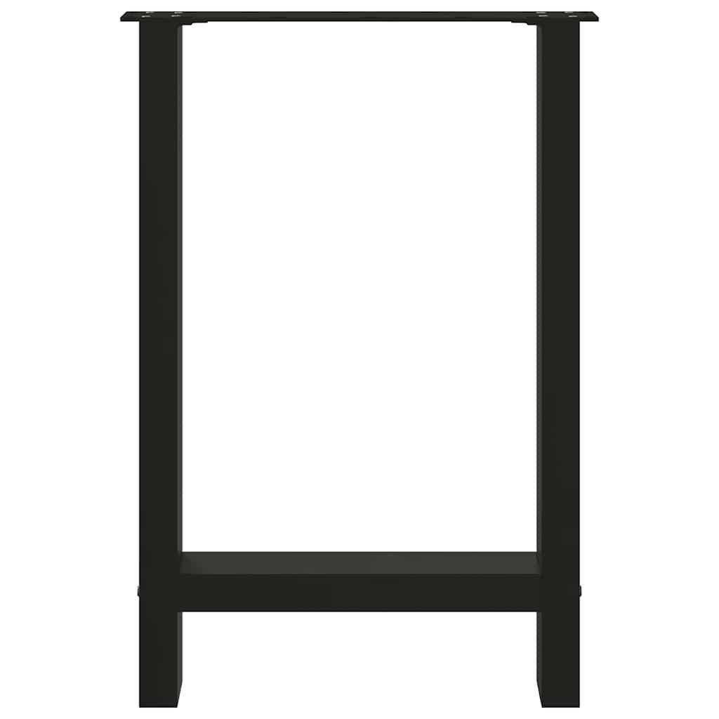 Dining Table Legs Black 2 pcs 60x(72-73) cm Steel