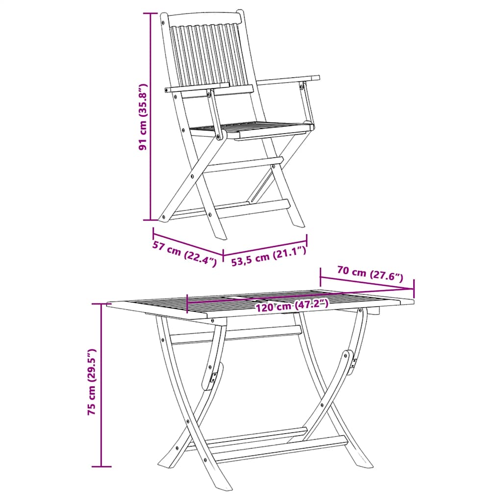 5 Piece Garden Dining Set Solid Wood Eucalyptus