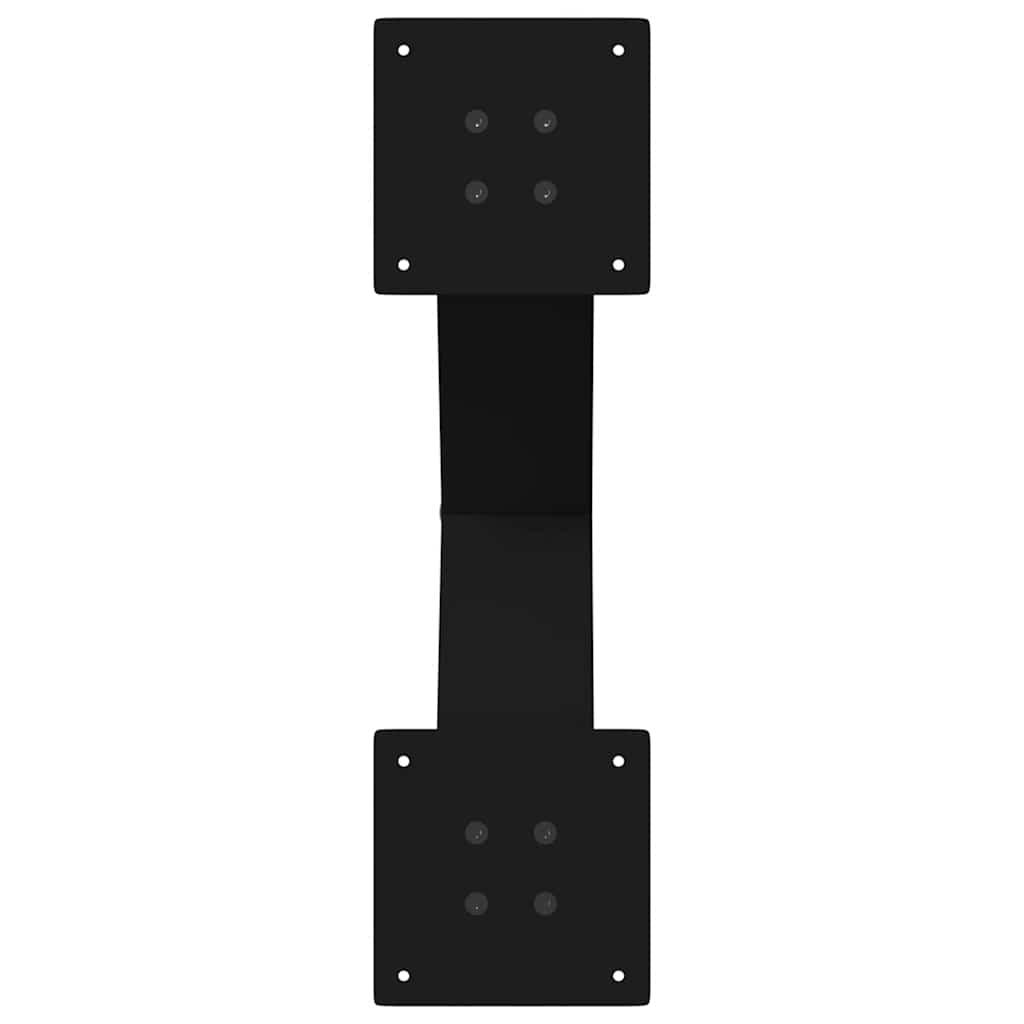 Dining Table Legs X-Shaped 2 pcs Black 60x(72-73) cm Steel