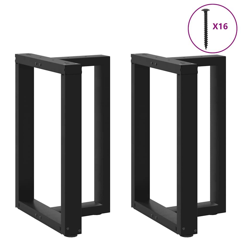 Dining Table Legs T-Shaped 2 pcs Black 60x35x(72-73) cm Steel