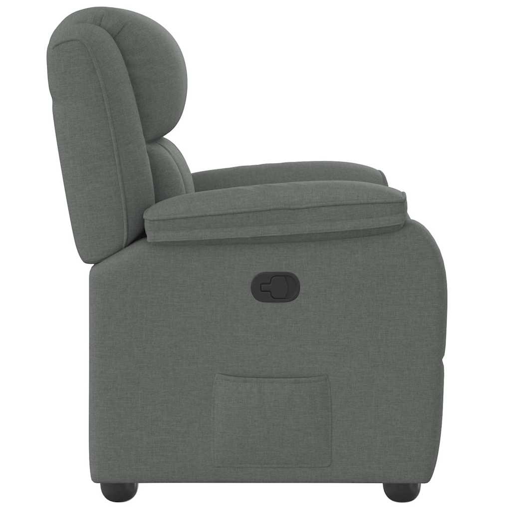 Recliner Chair Dark Grey Fabric