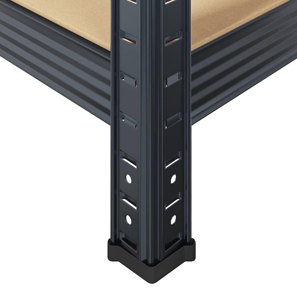5-Layer Heavy-duty Shelves 2 pcs Anthracite Steel&Engineered Wood