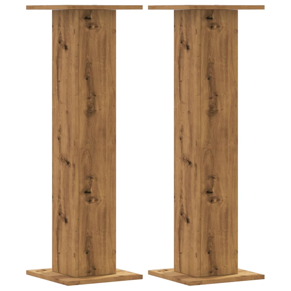 Plant Stands 2 pcs Artisian Oak 30x30x95 cm Engineered Wood