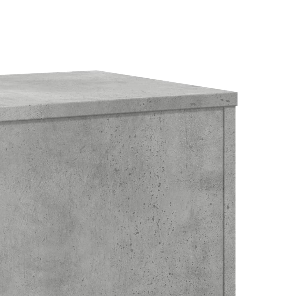Plant Stands 2 pcs Concrete Grey 33x33x100 cm Engineered Wood
