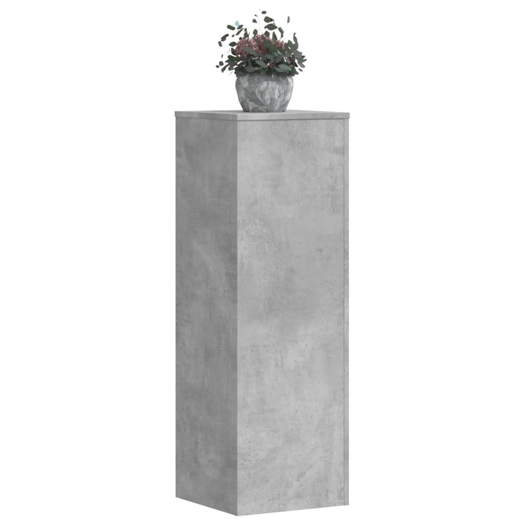 Plant Stands 2 pcs Concrete Grey 33x33x100 cm Engineered Wood