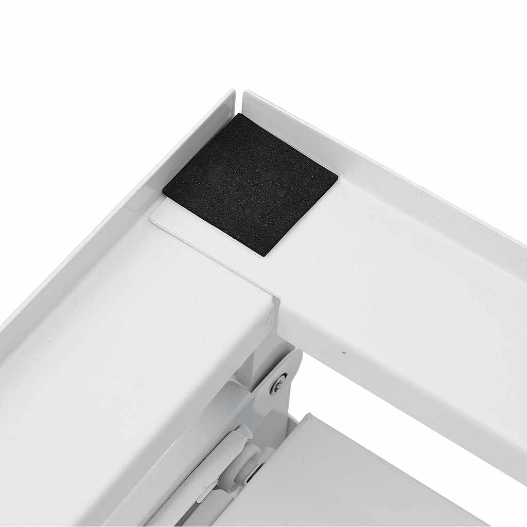 Double Washing Machine Pedestal with Pull-Out Shelves White