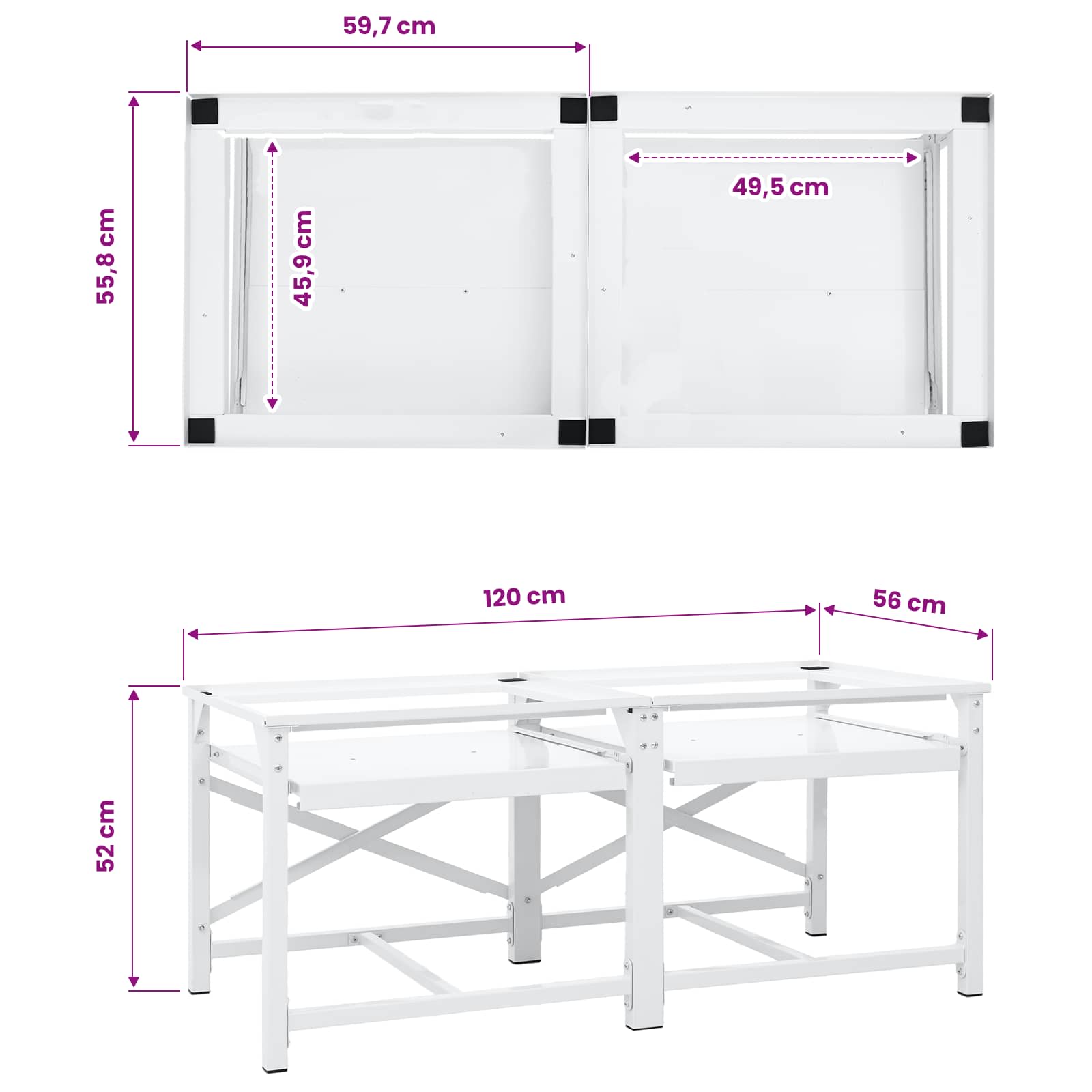 Washing Machine Pedestal White Steel