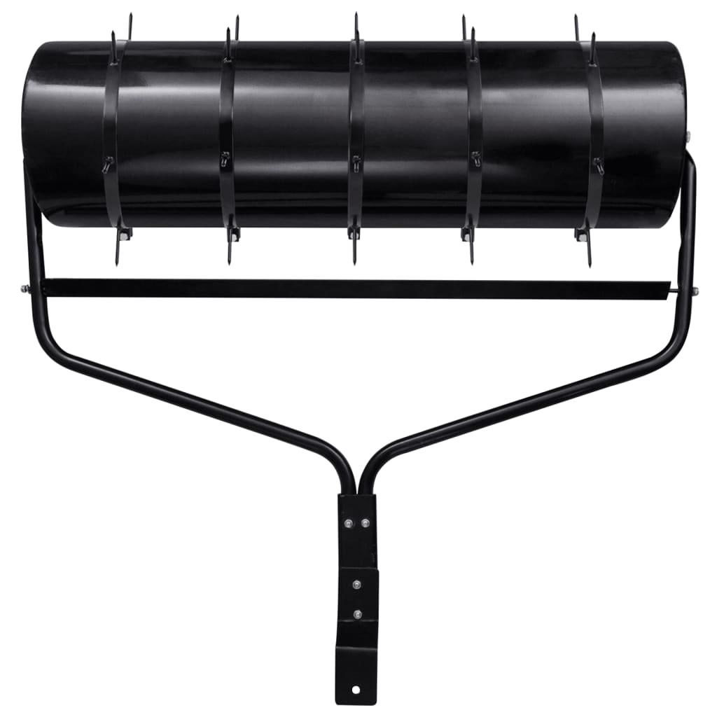 Garden Lawn Roller Pull with Aerator Clamps Black 63 L Iron