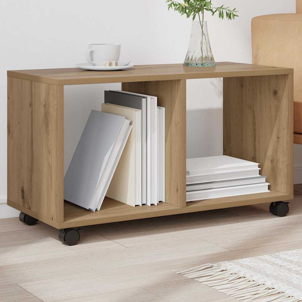 Rolling Cabinet Artisian Oak 72x33x42.5 cm Engineered Wood