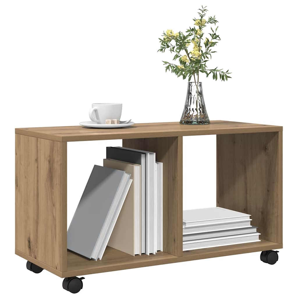 Rolling Cabinet Artisian Oak 72x33x42.5 cm Engineered Wood