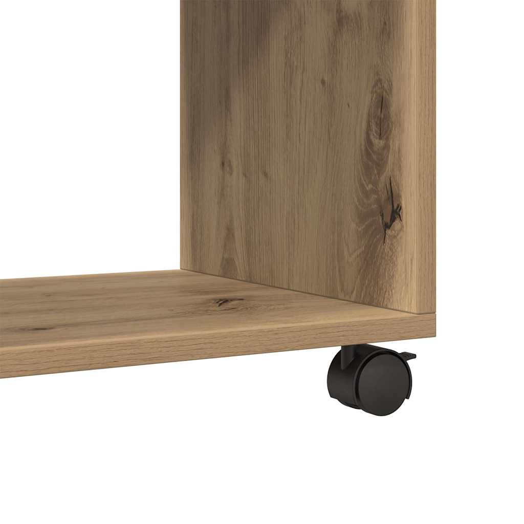 Rolling Cabinet Artisian Oak 72x33x42.5 cm Engineered Wood