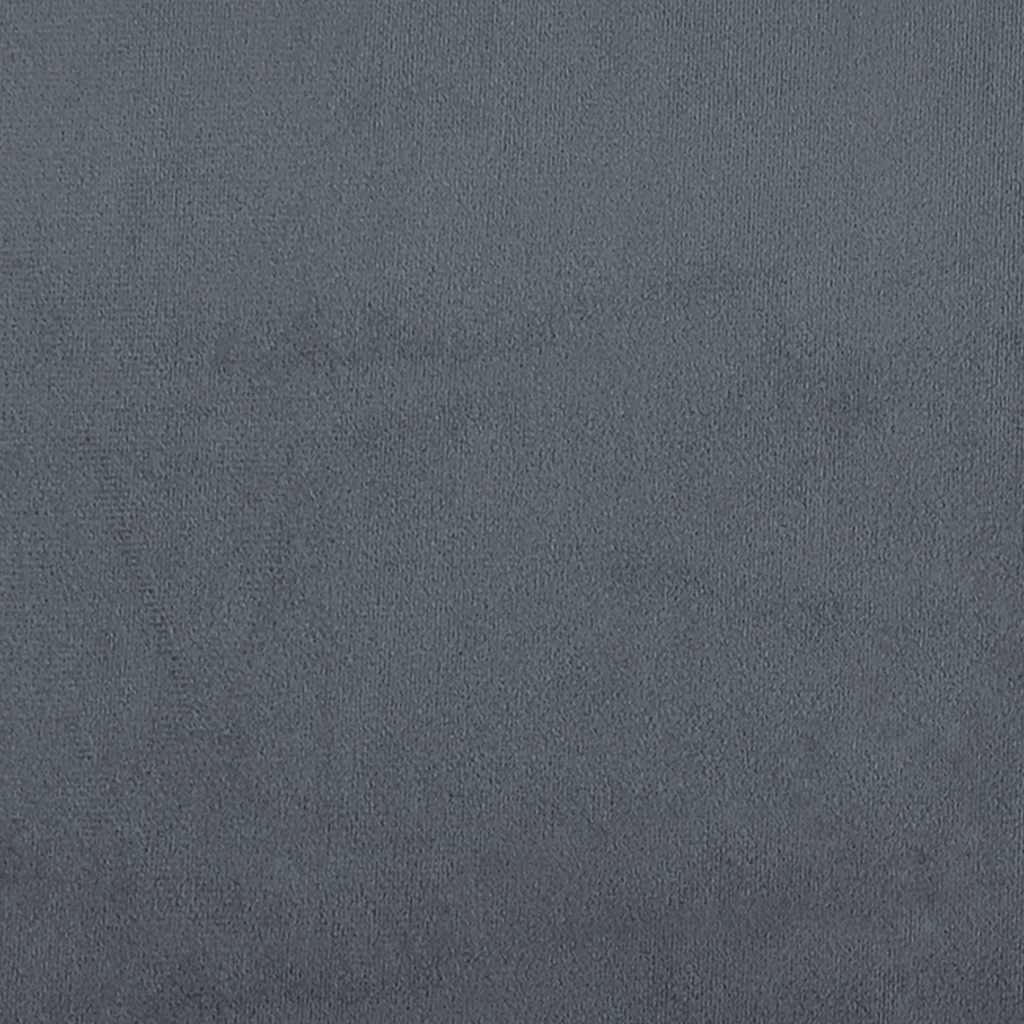 Relaxing Chair with Stool Dark Grey Velvet