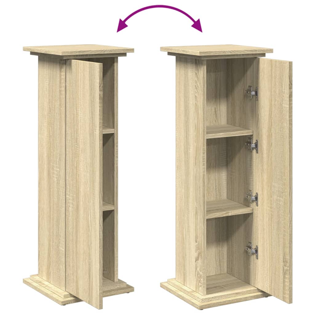 Display Stand with Storage Sonoma Oak 31x30x90 cm Engineered Wood