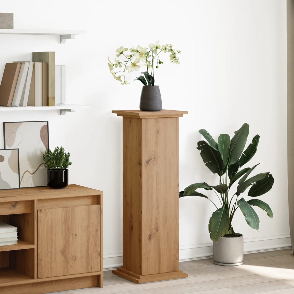 Display Stand with Storage Artisan Oak 31x30x90 cm Engineered Wood