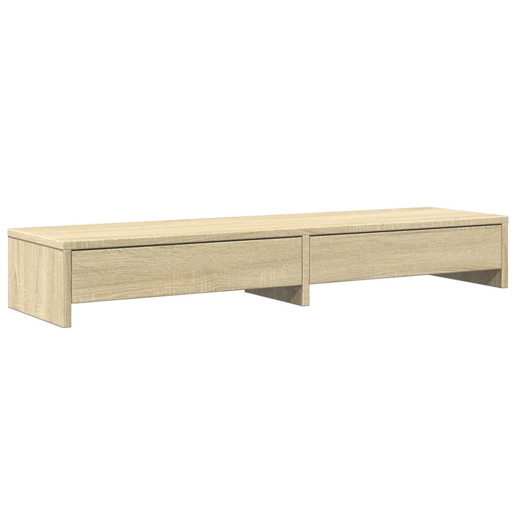 Monitor St& with Drawers Sonoma Oak 100x27x15 cm