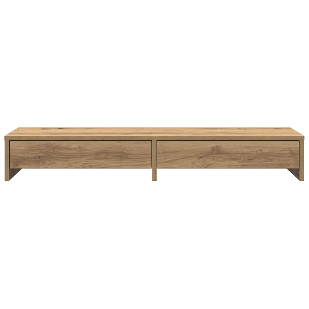 Monitor Stand with Drawers Artisian Oak 100x27x15 cm Engineered Wood