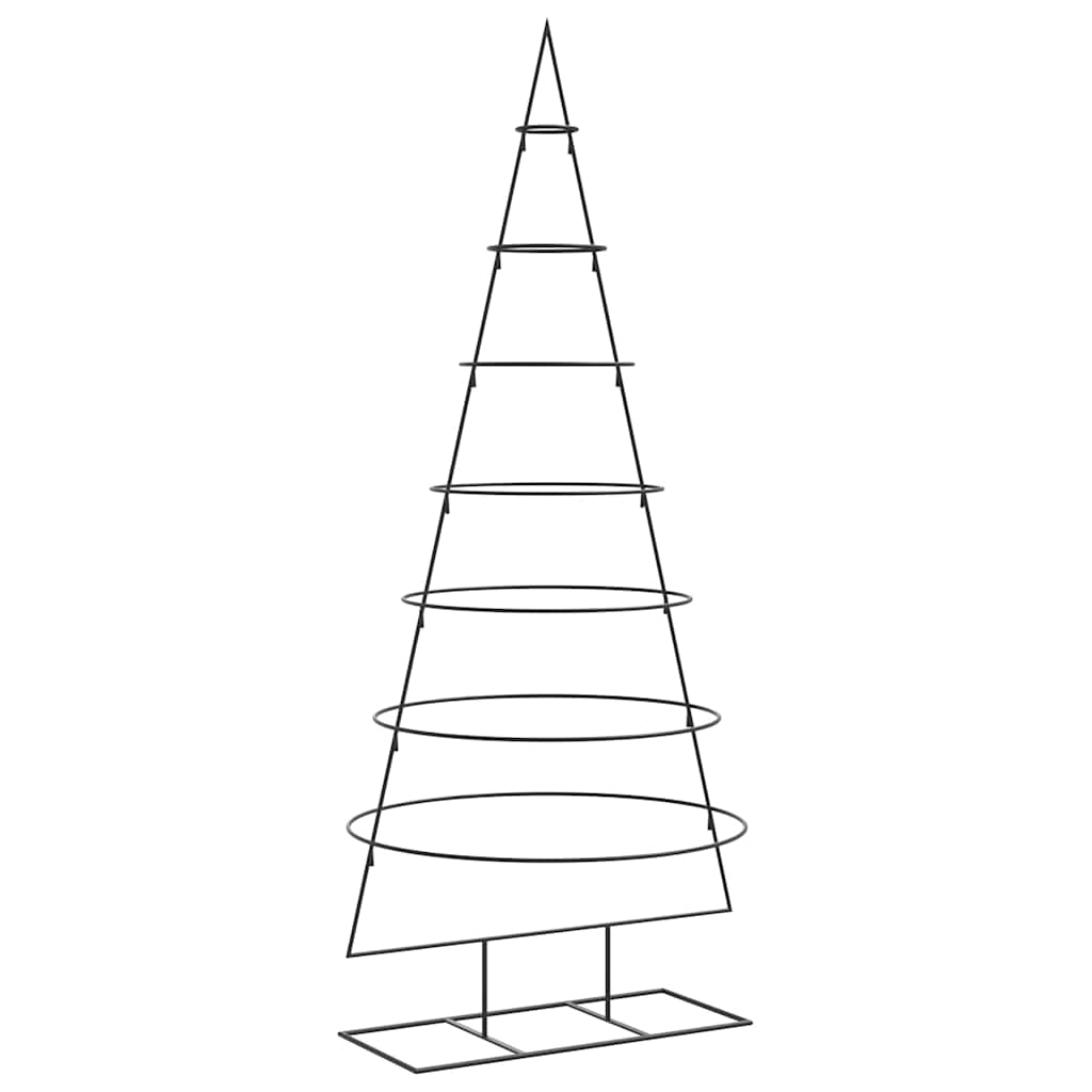Metal Christmas Tree for Decoration Black 180 cm