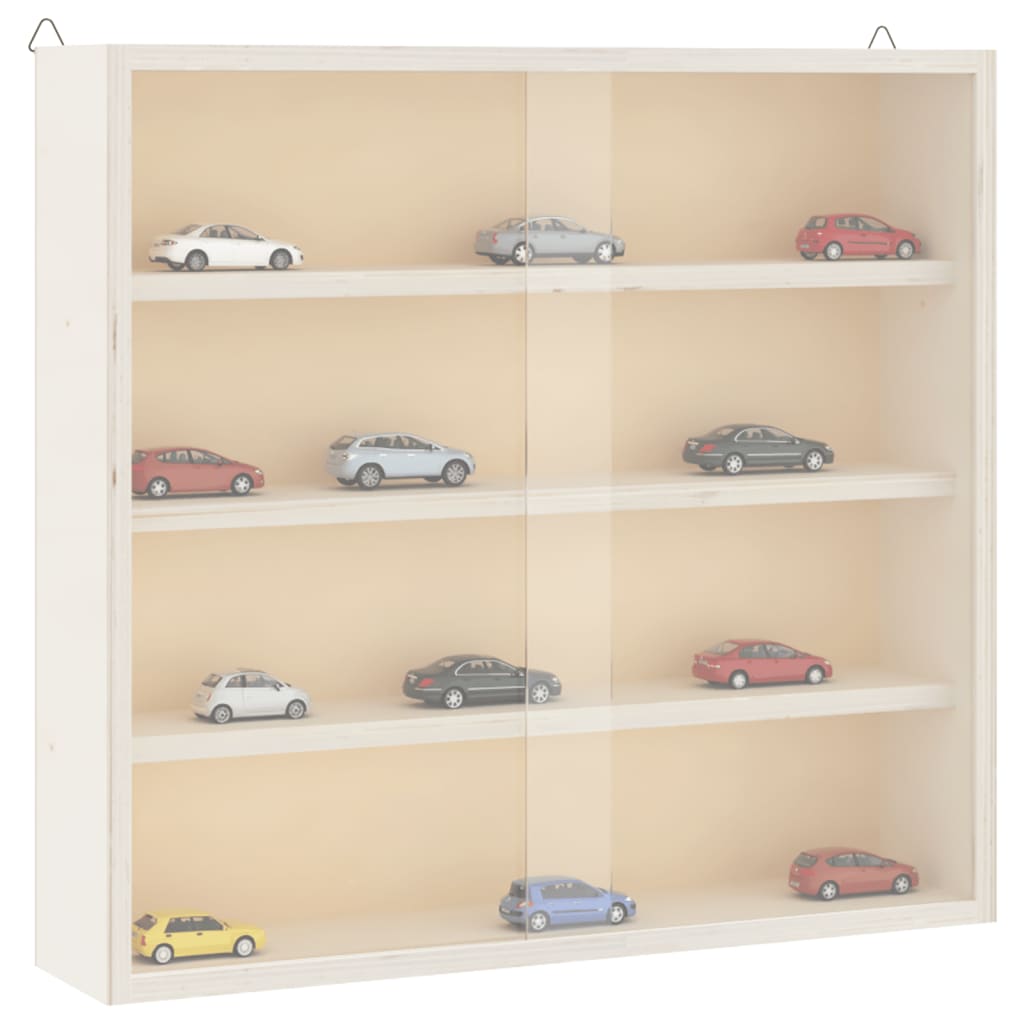 Wooden Collector's Display Case with Doors 40x8,5x37cm