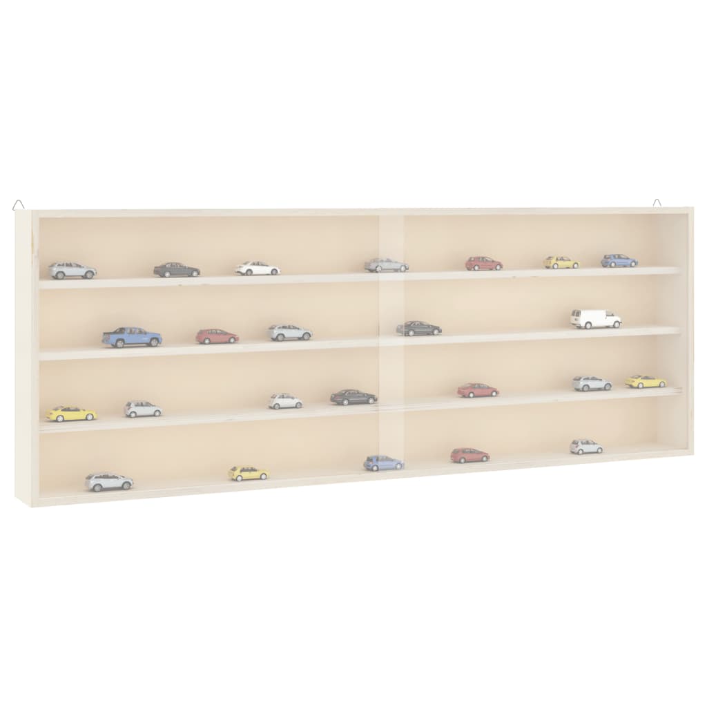 Wooden Collector's Display Case with Doors 100x8,5x37cm