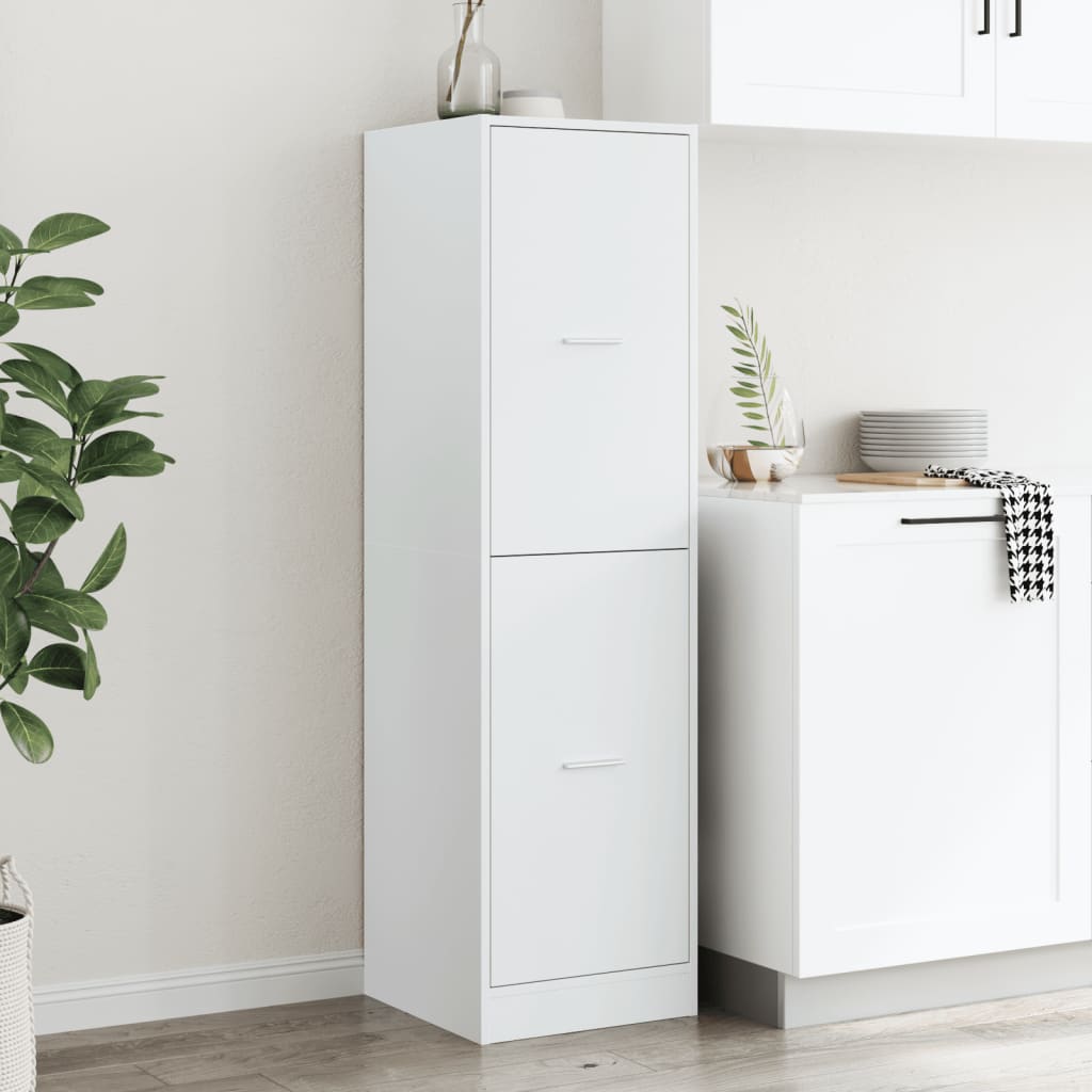 Apothecary Cabinet White 40x41x144.5 cm Engineered Wood