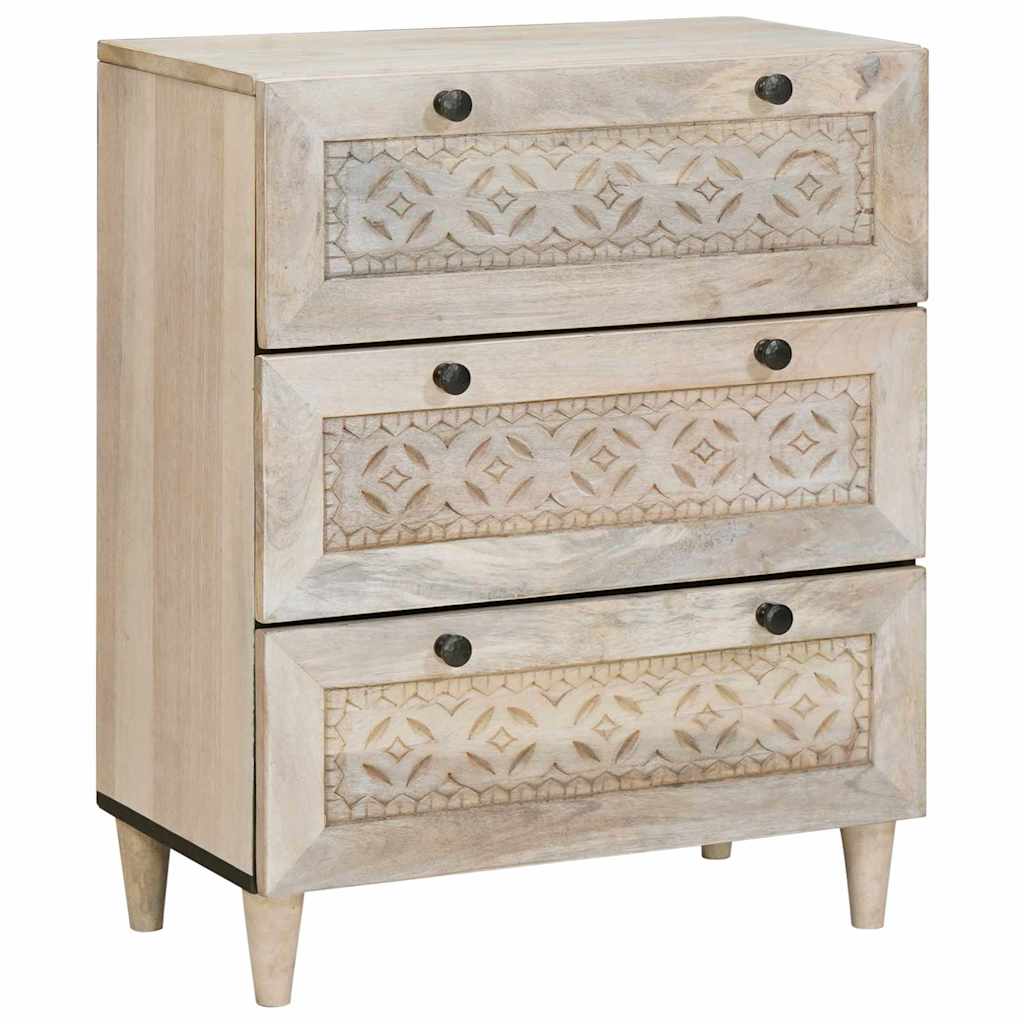 Sideboard 2 pcs 120 x 33.5 x 75 cm Solid mango wood White