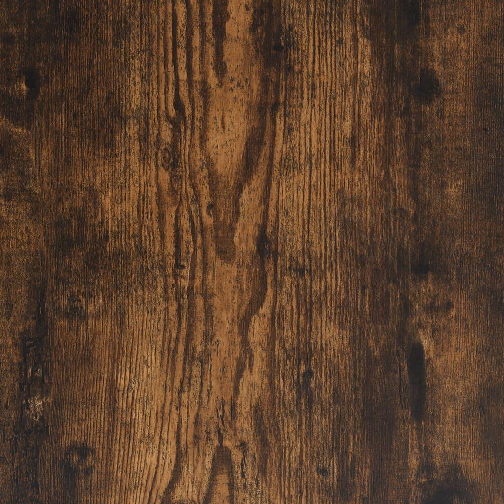 3 Piece Dining Table and Bench Set Smoked Oak Engineered Wood