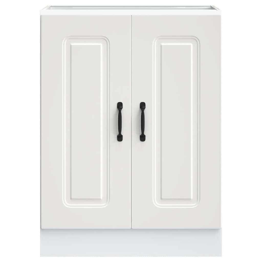 Sink Base Cabinet Kalmar White 60x46x81.5 cm Engineered Wood