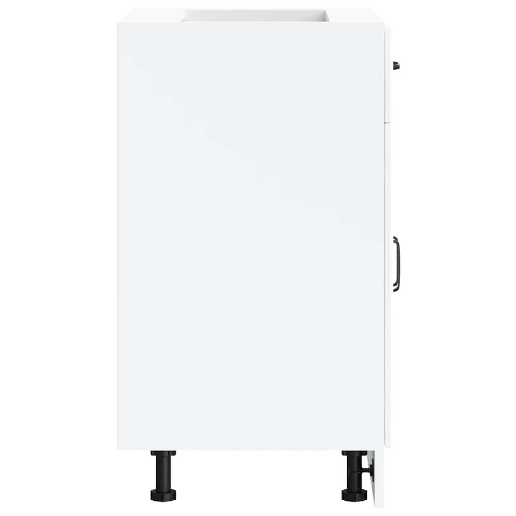 Kitchen Base Cabinet Kalmar White Engineered Wood