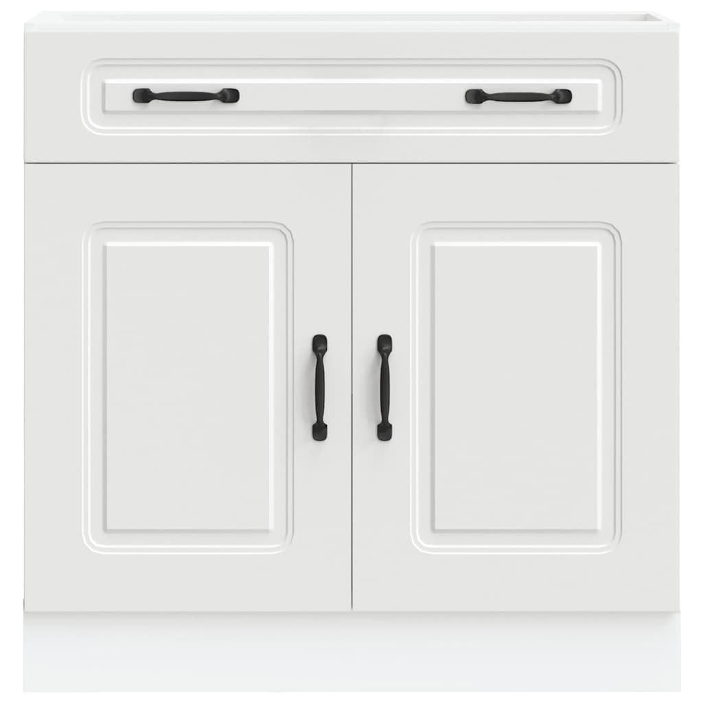 Kitchen Base Cabinet Kalmar White Engineered Wood