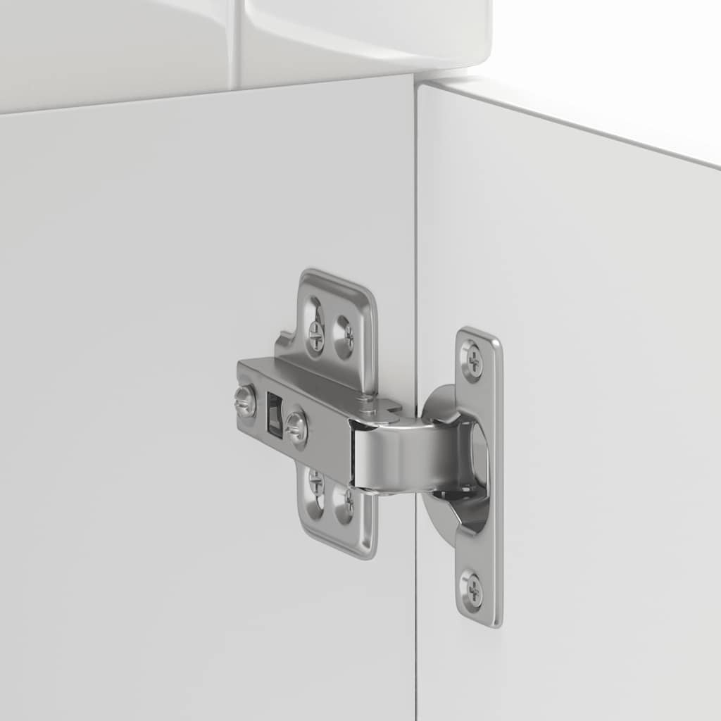 Kitchen Base Cabinet "Kalmar" High Gloss White Engineered Wood