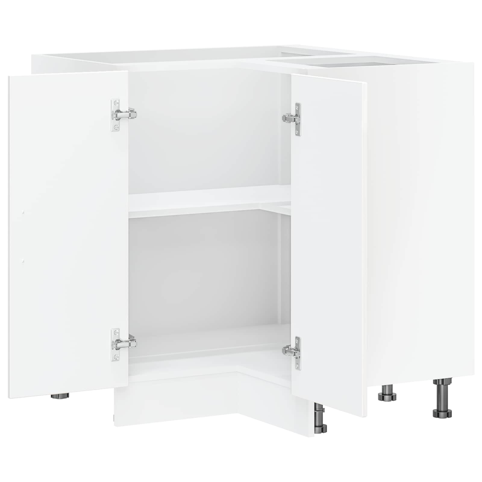 Kitchen Corner Base Cabinet "Kalmar" High Gloss White