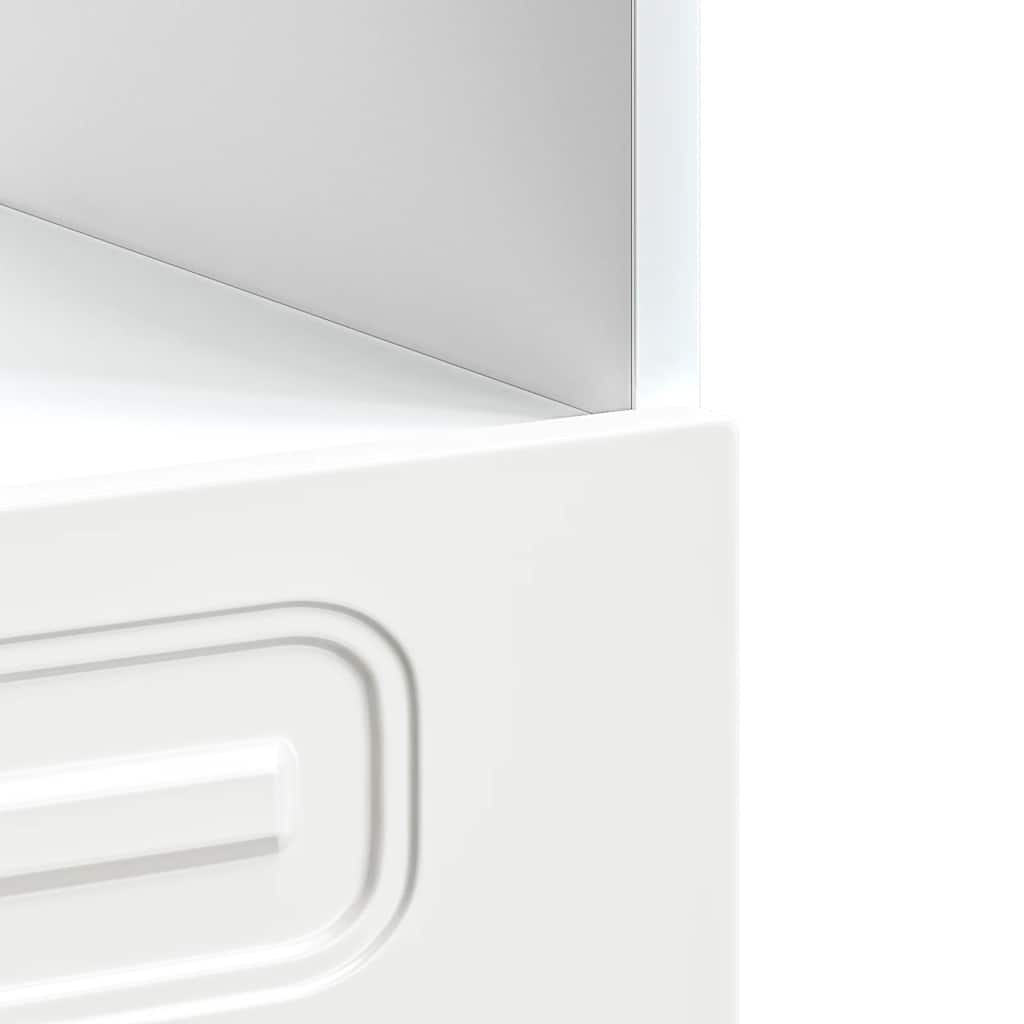 Oven Cabinet "Kalmar" High Gloss White Engineered Wood