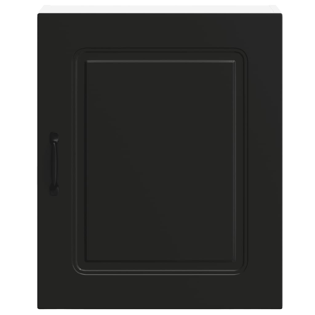 Kitchen Wall Cabinet "Kalmar" Black Engineered Wood