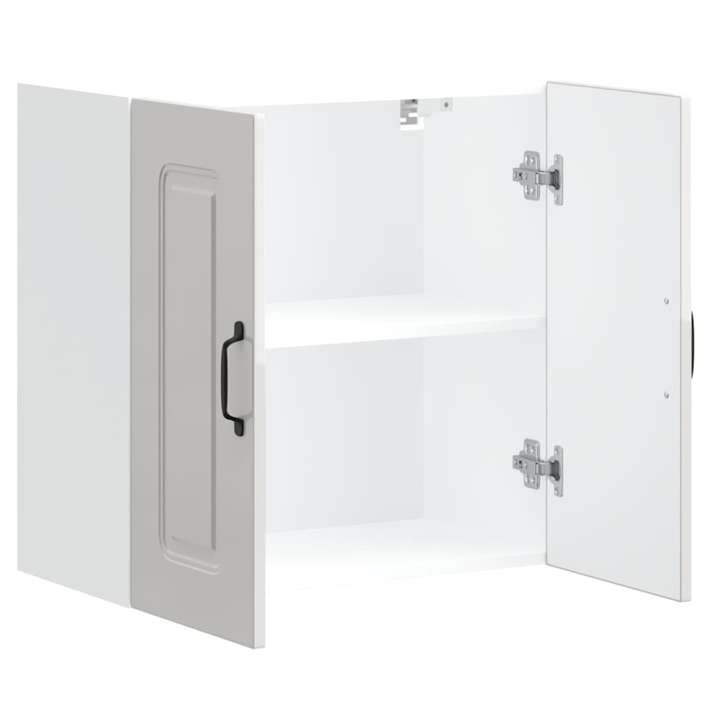 Kitchen Wall Cabinet "Kalmar" High Gloss White Engineered Wood