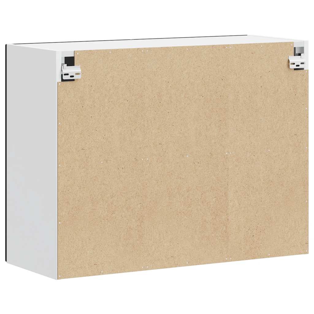 Kitchen Wall Cabinet "Kalmar" Black Engineered Wood