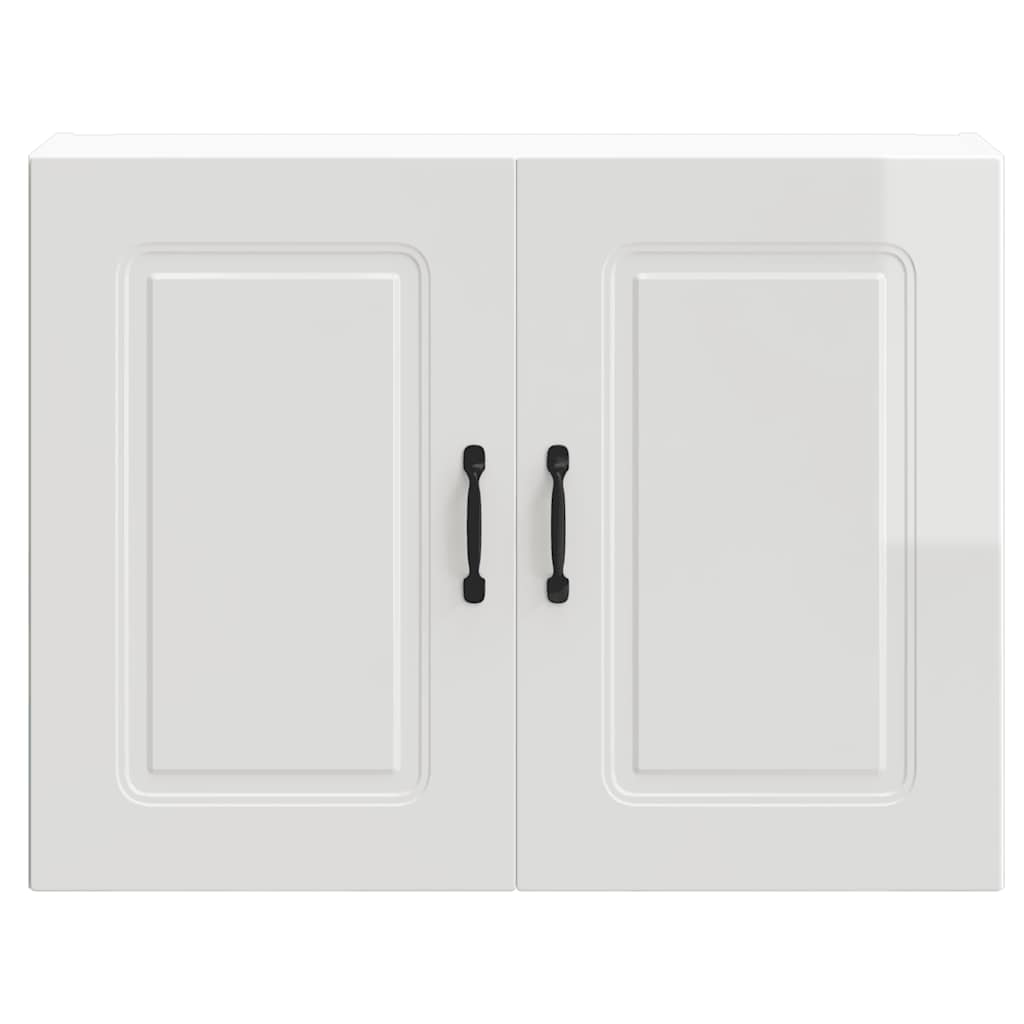 Kitchen Wall Cabinet "Kalmar" High Gloss White Engineered Wood