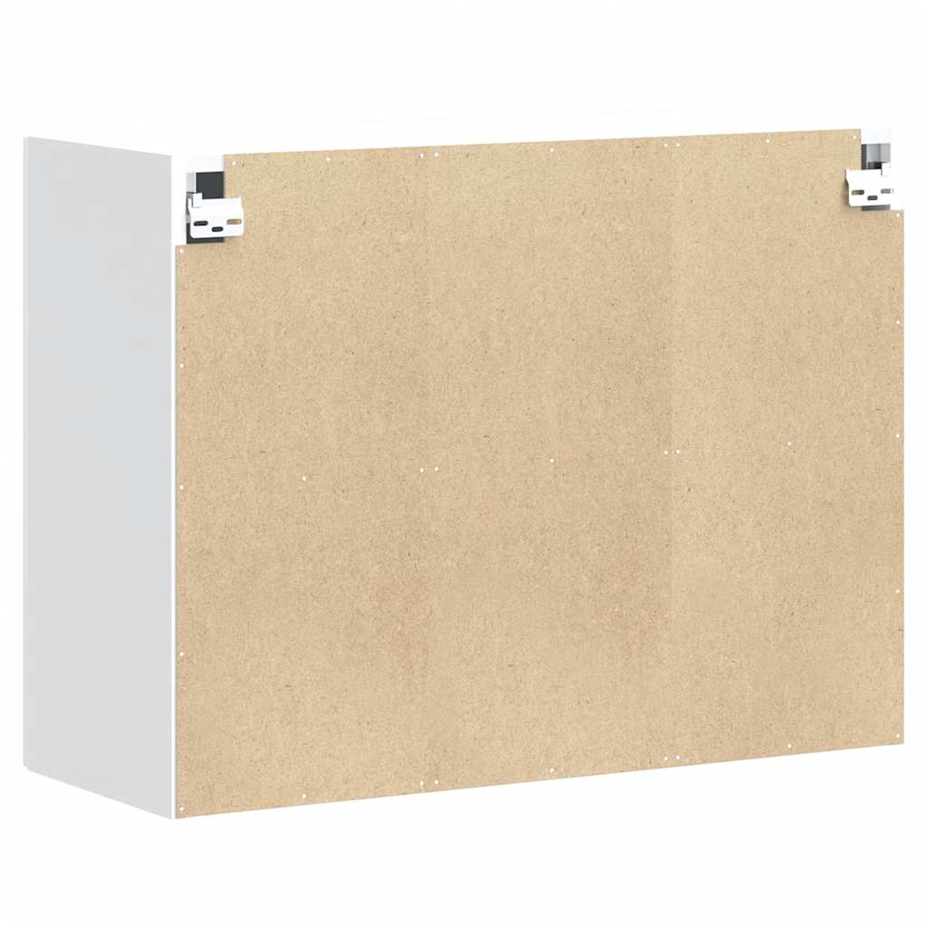 Kitchen Wall Cabinet "Kalmar" High Gloss White Engineered Wood
