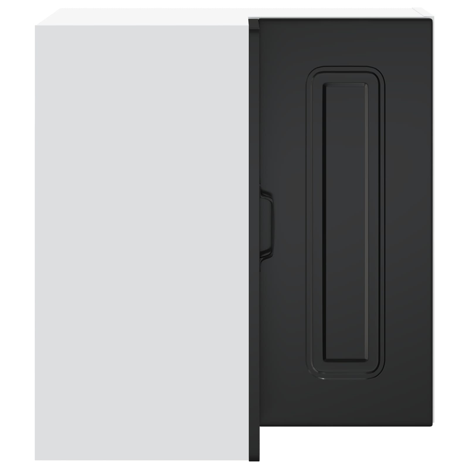 Kitchen Wall Corner Cabinet "Kalmar" Black Engineered Wood
