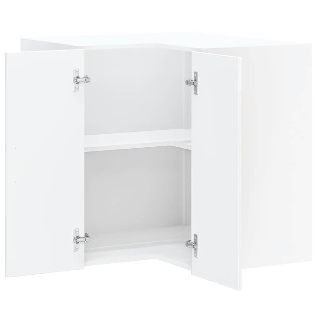 Kitchen Wall Corner Cabinet "Kalmar" High Gloss White