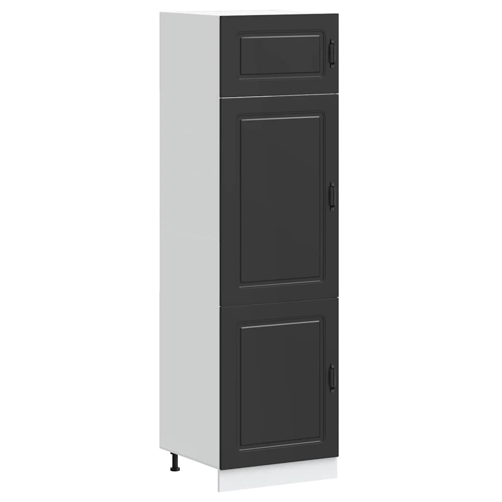 Kitchen Cupboard "Kalmar" Black Engineered Wood