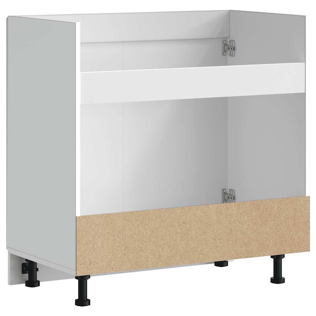 Sink Base Cabinet "Lucca" High Gloss White Engineered Wood