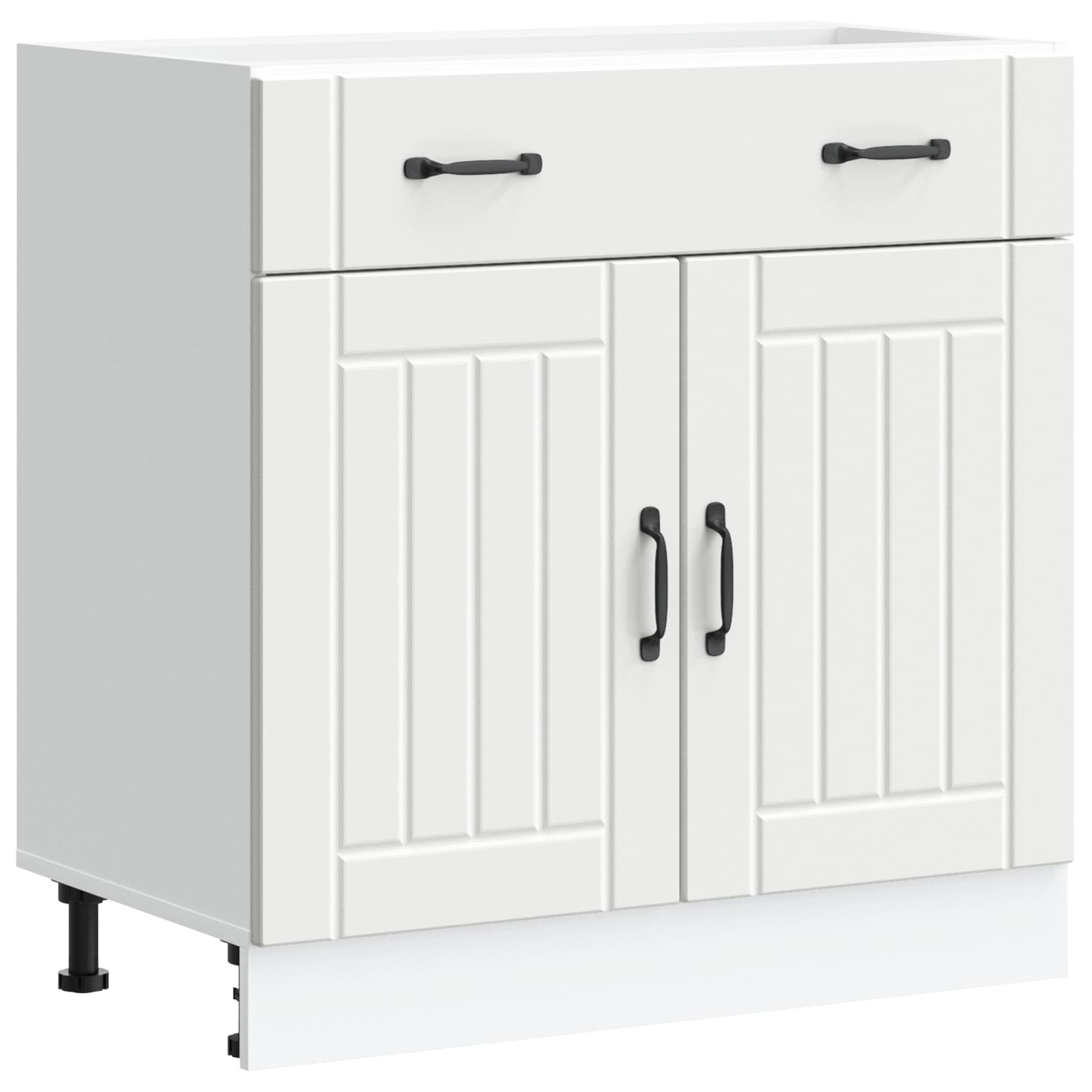 Kitchen Base Cabinet Lucca White Engineered Wood